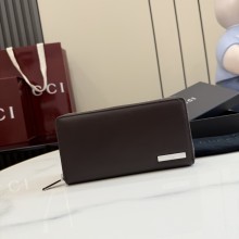 구찌 26SS  GG 코팅 패브릭 장지갑 브라운 875599AAGTN