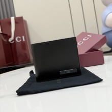 구찌 메탈 로고 플라크 남성 반지갑 블랙 875588AAGTN