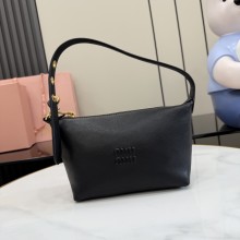 미우미우 로고 모티프 파우치 블랙 숄더백 5NE841