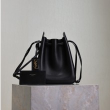 생로랑 카산드라 참 레더 버킷백 블랙 817386