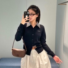 미우미우 캐시미어 여성 가디건 네이비 MMF03V  H