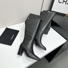 샤넬 하이 부츠 롱부츠 카프스킨 블랙 G47497