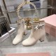 디올 자 힐 앵클 부츠 굽7.5CM 화이트 KDT351LAB