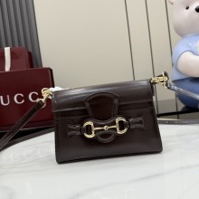 구찌  홀스빗 두오모 스몰 탑 핸들백 브라운 A006O9